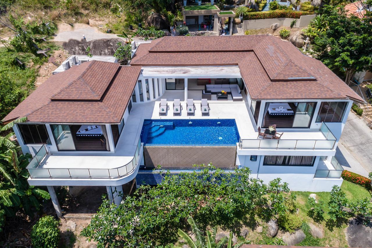 Sunny Banks - Modern Sea View 4 Bed Pool Villa Maret Zewnętrze zdjęcie
