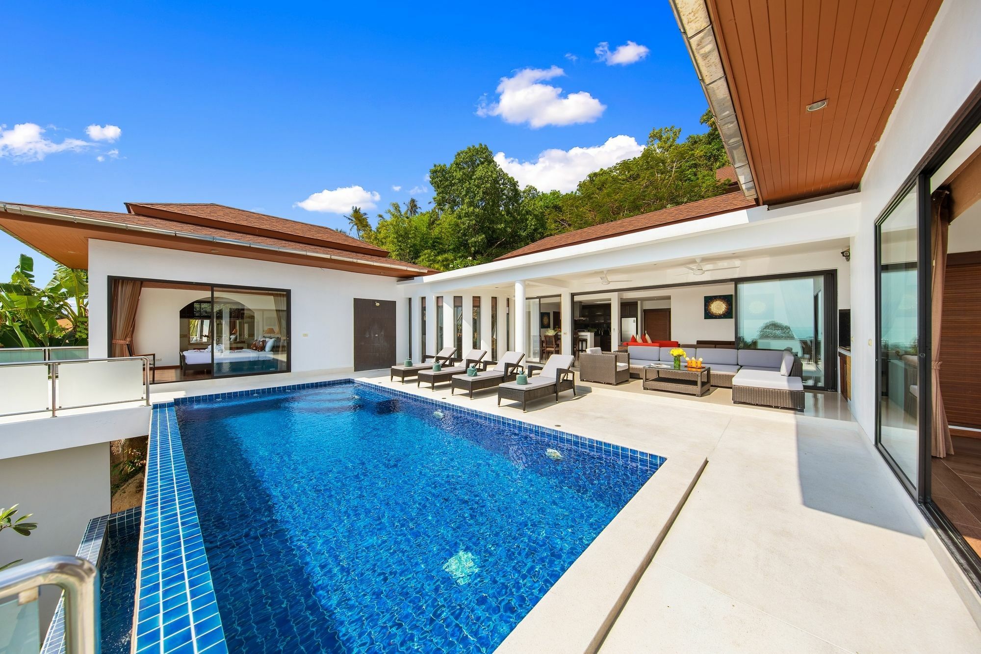 Sunny Banks - Modern Sea View 4 Bed Pool Villa Maret Zewnętrze zdjęcie