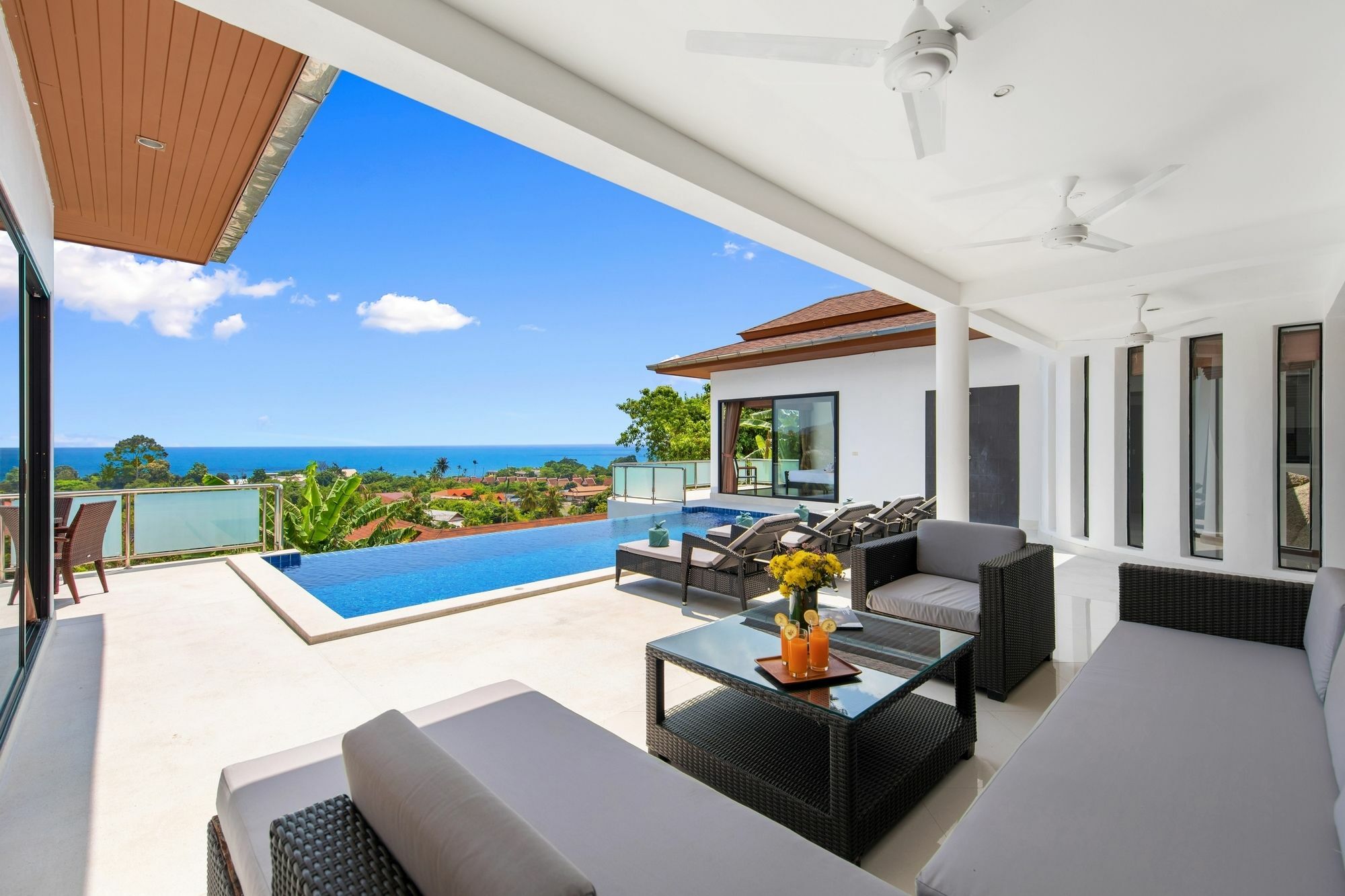 Sunny Banks - Modern Sea View 4 Bed Pool Villa Maret Zewnętrze zdjęcie