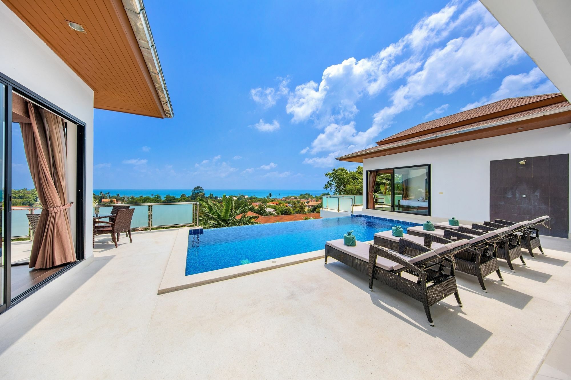 Sunny Banks - Modern Sea View 4 Bed Pool Villa Maret Zewnętrze zdjęcie